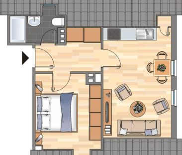 Demnächst frei! 3-Zimmer-Wohnung in Wilhelmshaven Fedderwardergroden - Photo 1