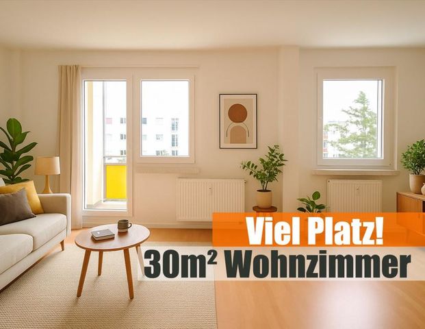 2-Raum-Wohnung mit lichtdurchflutetem 30 m² Wohnzimmer, Balkon und EBK - Foto 1