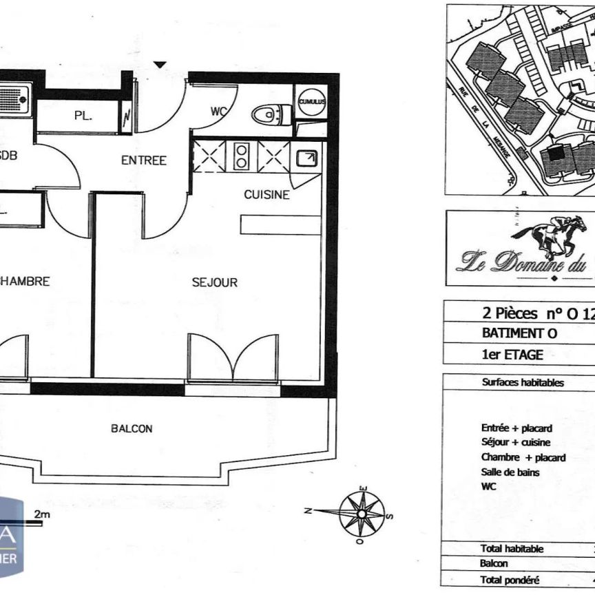 Appartement à louer 2 pièces 36.62m² - Photo 2