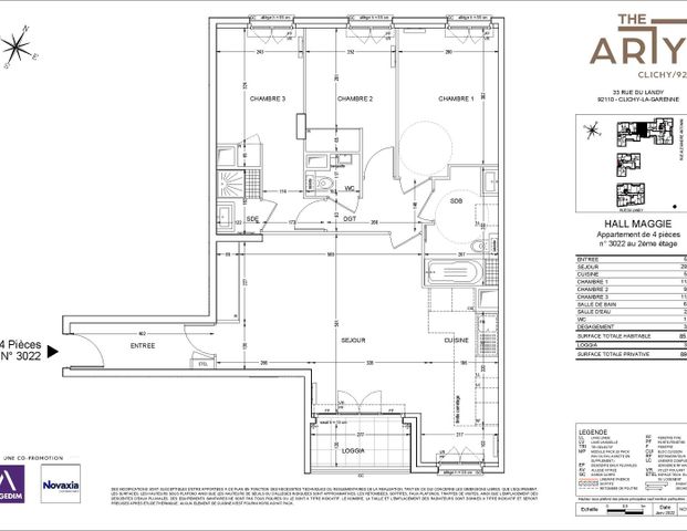 location Appartement T4 DE 85.88m² À CLICHY - Photo 1