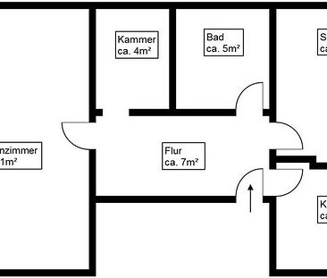 2 Raum-Wohnung mit verglastem Balkon und Aufzug - Photo 3