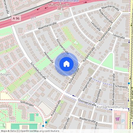 Hertlstraße, 81375 München Hadern ca. 6, 5 km west of Munich-center