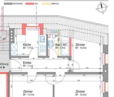 3.5 Zimmer, 59 m², 4. Stock - Photo 2