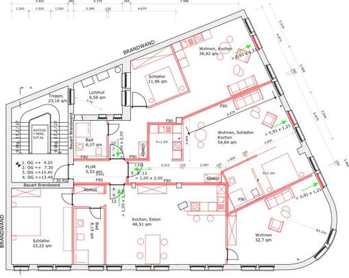 *PROVISIONSFREI* ca. 220  910,00 m² Büro-/Praxisflächen am Ostenhellweg zu vermieten! - Photo 1
