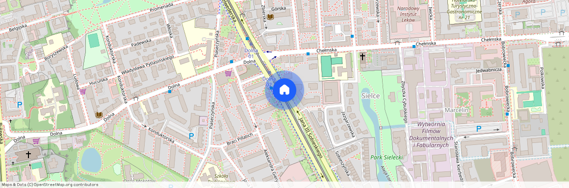 ul. Jana III Sobieskiego, Sielce, Mokotów, Warszawa, mazowieckie