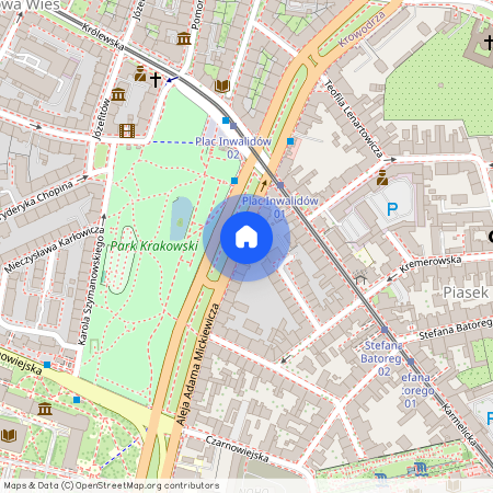 Aleja Adama Mickiewicza 55, Kraków, Stare Miasto, Piasek