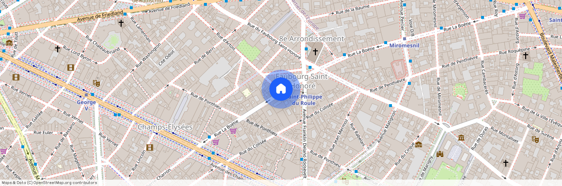 Rue d'Artois et Rue de la Boétie 75008 Paris (8e arrondissement)