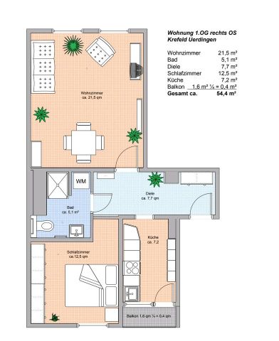 2 Zimmer Wohnung in Uerdingen - Photo 3
