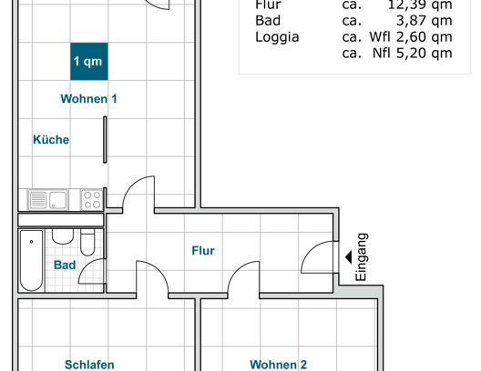 Nette Nachbarn gesucht für eine schöne 3-Zimmer-Wohnung in oberster Etage. - Photo 1