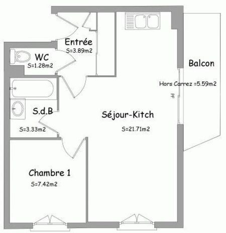 Location Appartement 2 pièces 37m² ST JEAN DE BRAYE 45800 - Photo 3