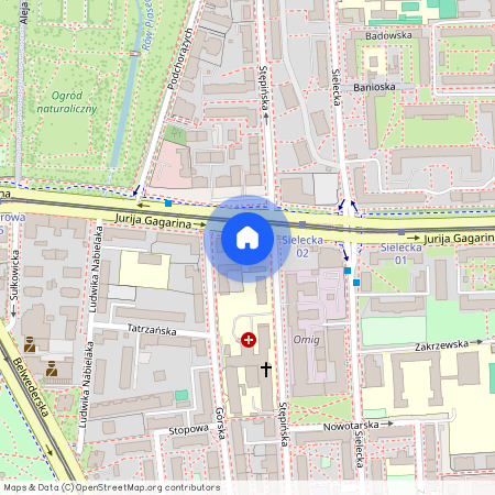 Warszawa, Mokotów, Jurija, Gagarina