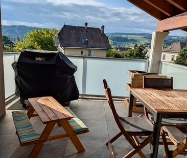 À louer appartement de 4.5 pcs avec mezzanine à Granges-Marnand - Photo 3