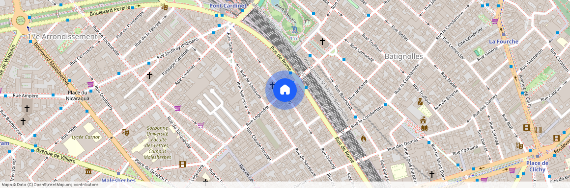 Rue Dulong entre rue la Condamine et rue Des Dames 75017 Paris (17e arrondissement)