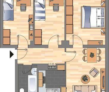 Demnächst frei! 3-Zimmer-Wohnung in Wilhelmshaven Fedderwardergroden - Photo 4