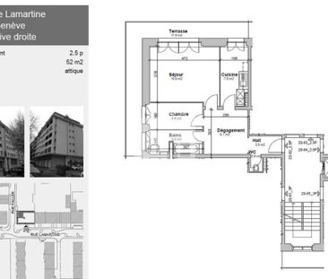 Appartement de 2.5 pièces au 6ème étage avec terrasse - Foto 2
