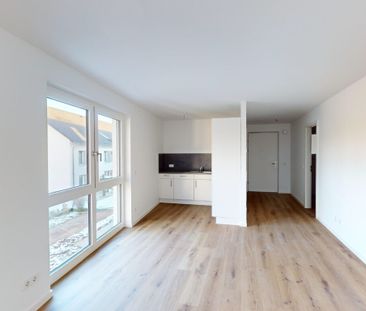 3-Zimmer-Neubauwohnung mit außergewöhnlichem Schnitt und EBK - Foto 1