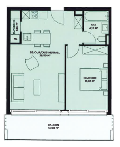 Appartement récent et lumineux de 2 pièces, avec vue et grande terrasse - Photo 3