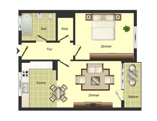 Demnächst frei! 2-Zimmer-Wohnung in Köln Longerich - Foto 1