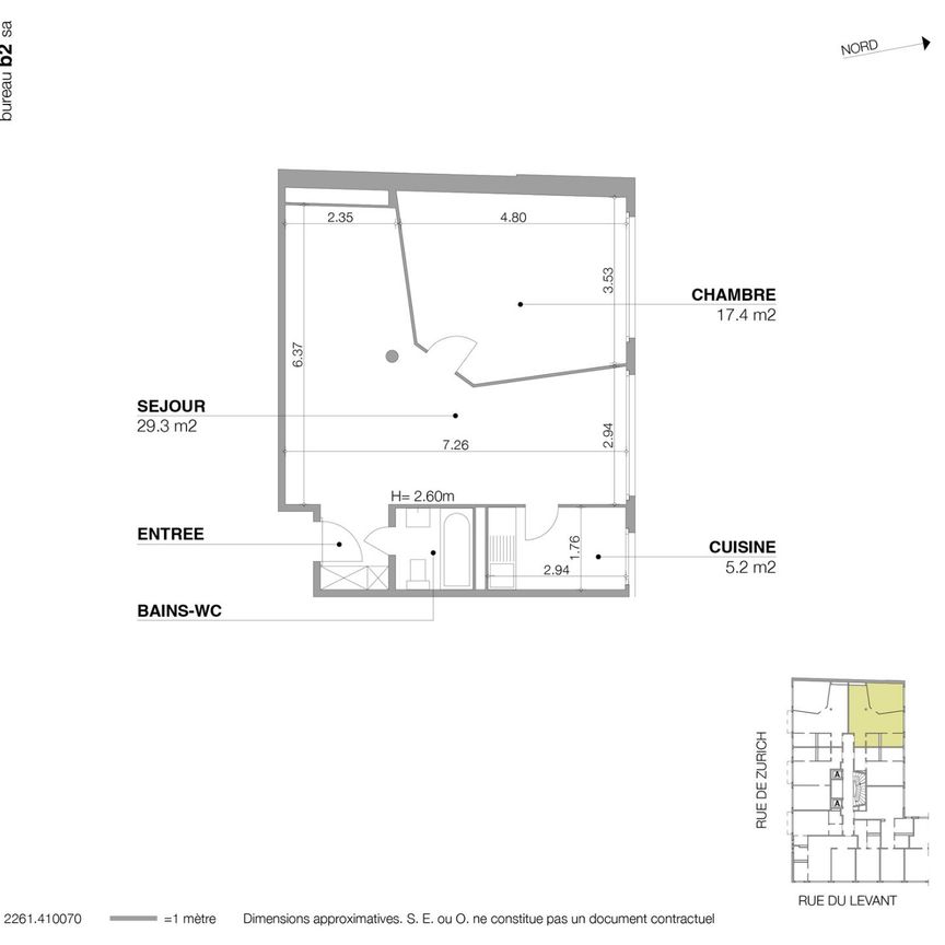 3 Zimmer, 57 m², 1. Stock - Photo 1
