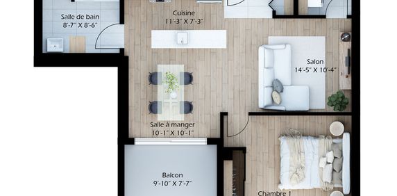 3 1/2 Avec Stationnement Intérieur - Photo 2