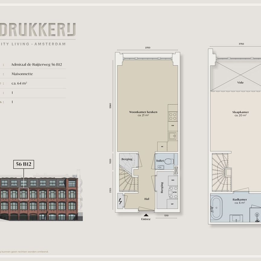 Appartement te huur: Admiraal De Ruijterweg 56-B12 1056 GL Amsterdam - Photo 2