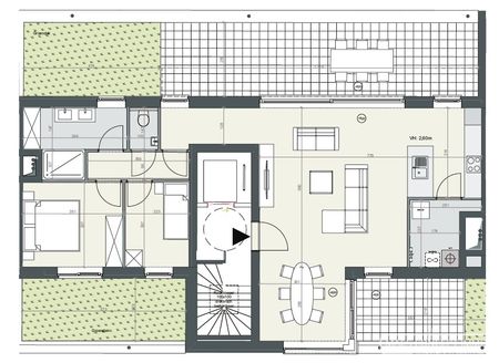 Prachtige penthouse te huur met 2 slaapkamers, terras voor- en achteraan in Vichte - Photo 2