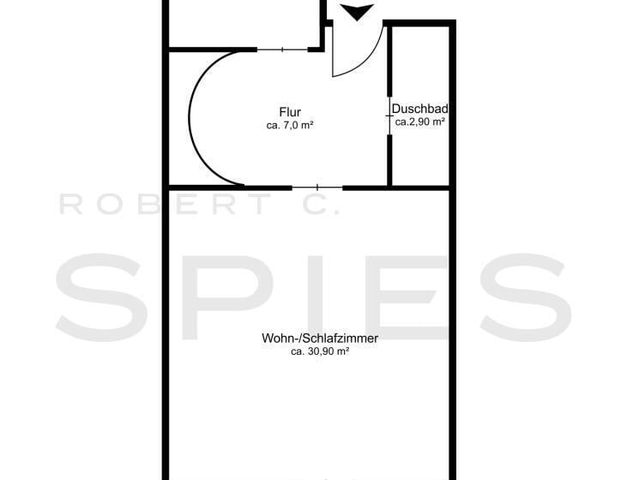 Großzügig geschnittene 1-Zimmer-Wohnung mit Balkon in zentraler Lage - Photo 1
