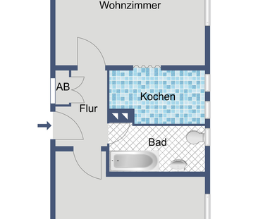 Helle 2-Zimmer-Wohnung mit Balkon in Frankfurt-Preungesheim - Photo 2