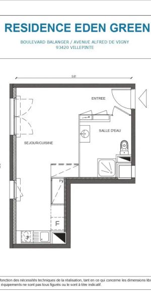 Appartement à louer 1 pièce 30.23m² - Photo 2