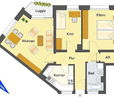 Schöne helle 3 Zimmer Wohnung mit Balkon! - Foto 4