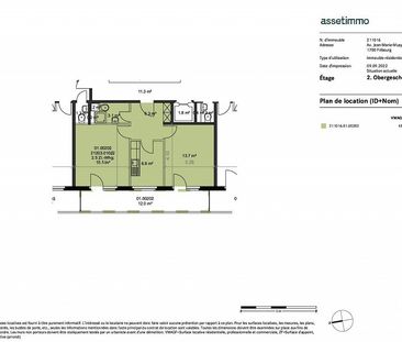 Bel appartement de 2.5 pièces au coeur de Fribourg - Foto 1
