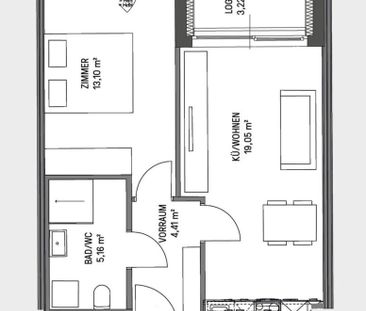 Moderne 2 Zimmer-Wohnung mit Balkon in Liebenau - Provisionsfrei! - Photo 3