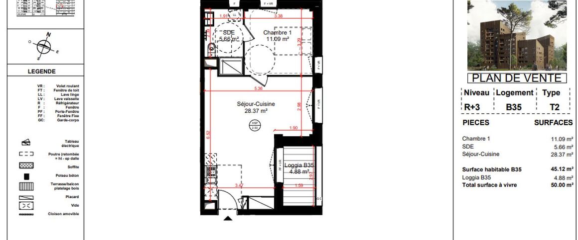 location Appartement T2 DE 45.12m² À ANGERS - Photo 1