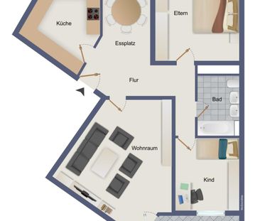 Renovierte zentrale 3 Zimmer Wohnung mit Stellplatz in Böblingen zu... - Photo 4