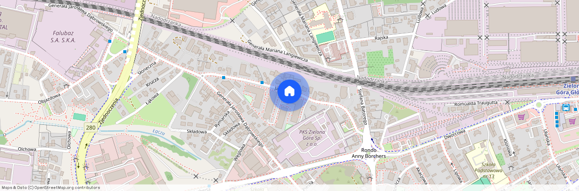 ul. Jana z Kolna, Centrum, Zielona Góra, lubuskie