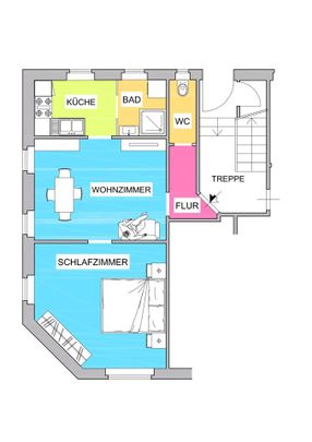 2-Zimmerwohnung, Einbauküche, Garten - Photo 1