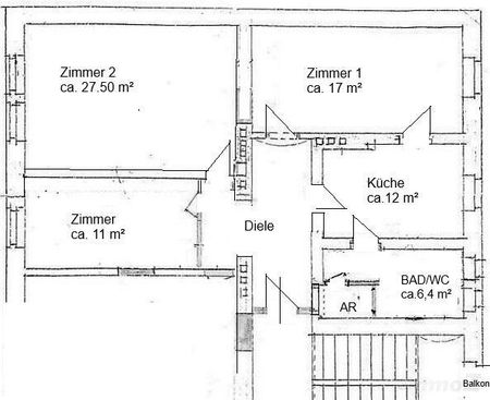 unmittelbare TU nähe, renovierte 3 Zimmerwohnung mit sep. Küche, optimal für eine WG - Foto 3