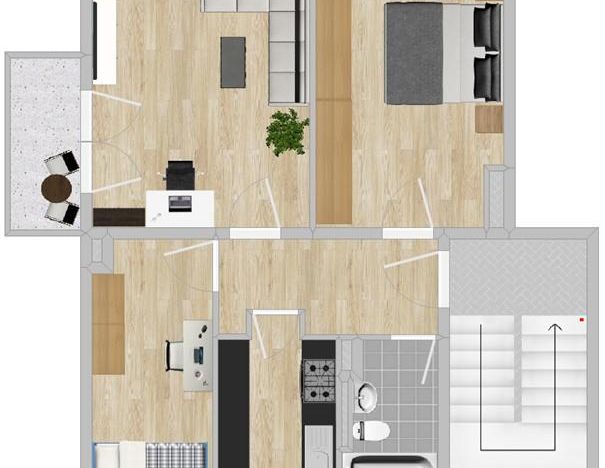 3 Räume und Balkon in Gröba - Foto 1