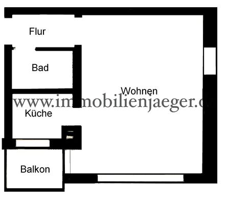 Bramfeld bei OTTO - Hochhaus im 1.OG - Neu renoviertes 1-Zimmer-Apartement mit Balkon - ab sofort - Photo 5