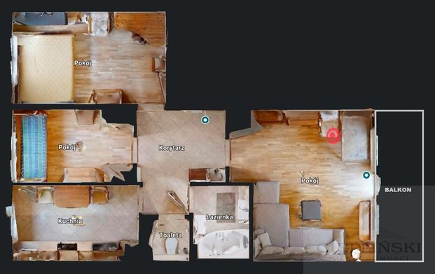 3 pok. na wynajem Centrum częściowo umeblowane - Zdjęcie 1