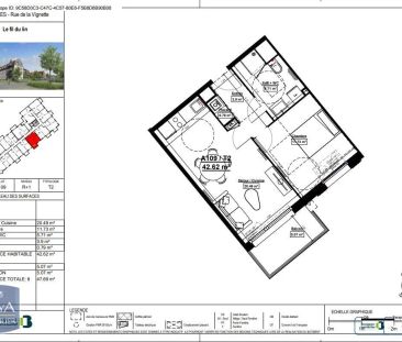 Appartement à louer 2 pièces 42.74m² - Photo 5