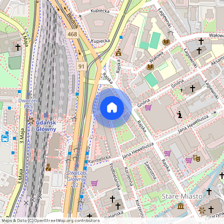 ul. Rajska, Śródmieście, Gdańsk, pomorskie