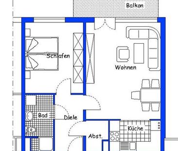 Seniorengerechte 2-Zimmerwohnung mit Balkon in Stadtnähe - Photo 3