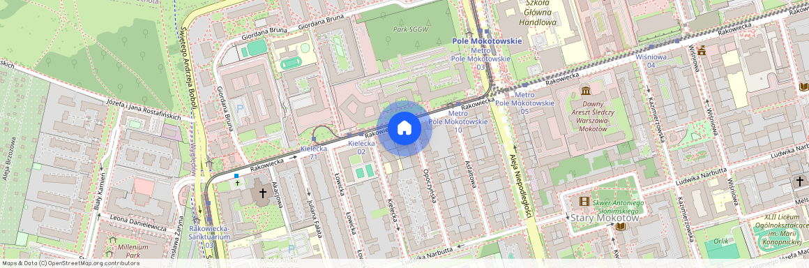 ul. Rakowiecka, Stary Mokotów, Mokotów, Warszawa, mazowieckie