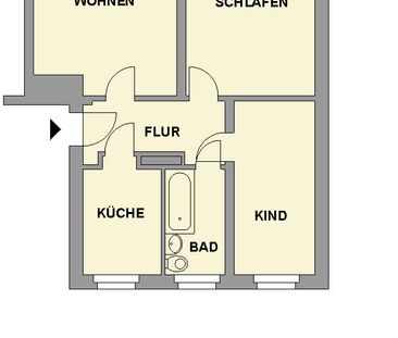 3-Raum-Wohnung mit Tageslichtbad nahe Küchwald - Photo 2