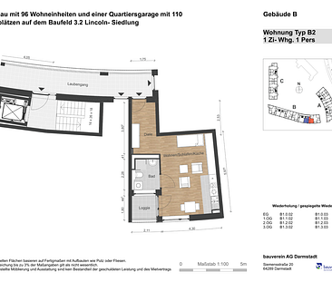 Schöne 1-Zimmer-Wohnung mit Loggia direkt am Wald! - Foto 2