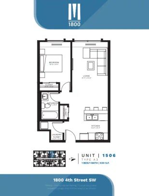 Rent 1800 Apartments in Mission Calgary. — 1 Bedroom X04-X06-X08-X10 - Photo 1