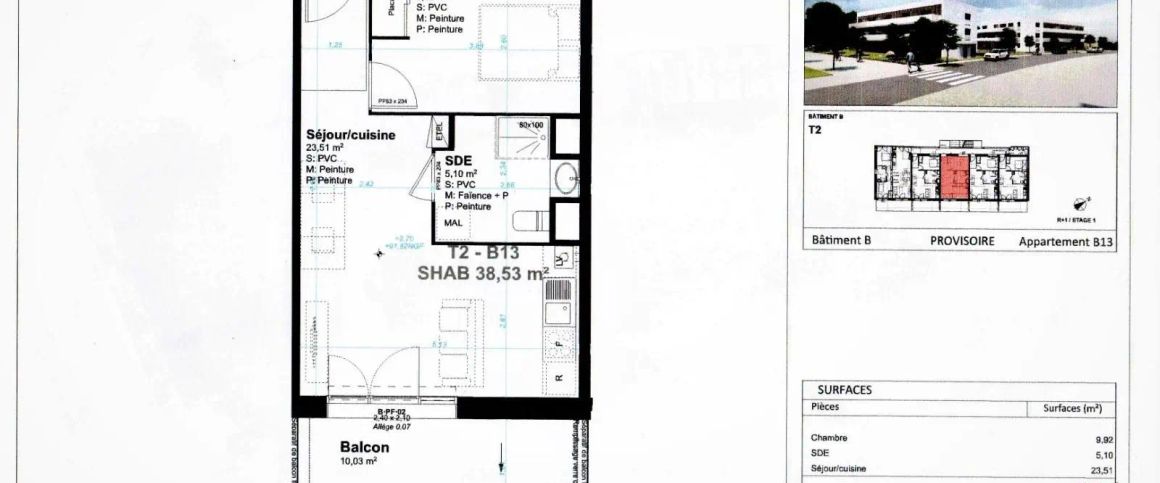 Appartement à louer 2 pièces 38.53m² - Photo 1