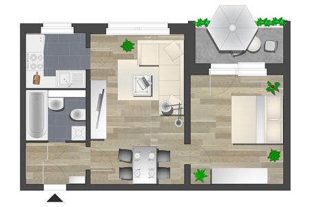 Für Sonnenanbeter - 2-Raum-Wohnung mit Balkon - Foto 4