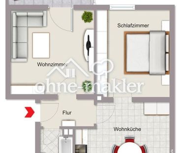 helle, frisch renovierte 2-Zimmer-Wohnung ab sofort zu vermieten - Foto 3